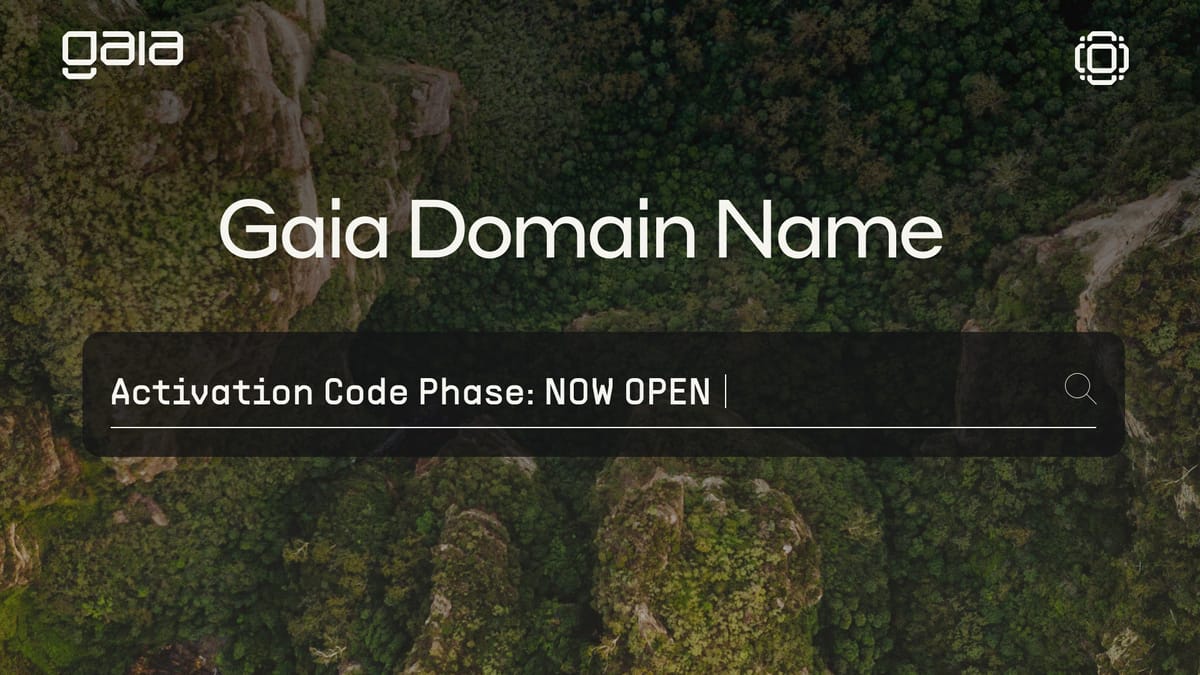 Gaia Domain Name | Activation Code Phase