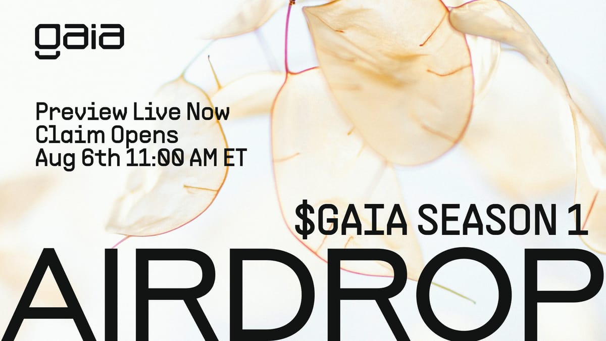 $GAIA Season 1 Airdrop Preview